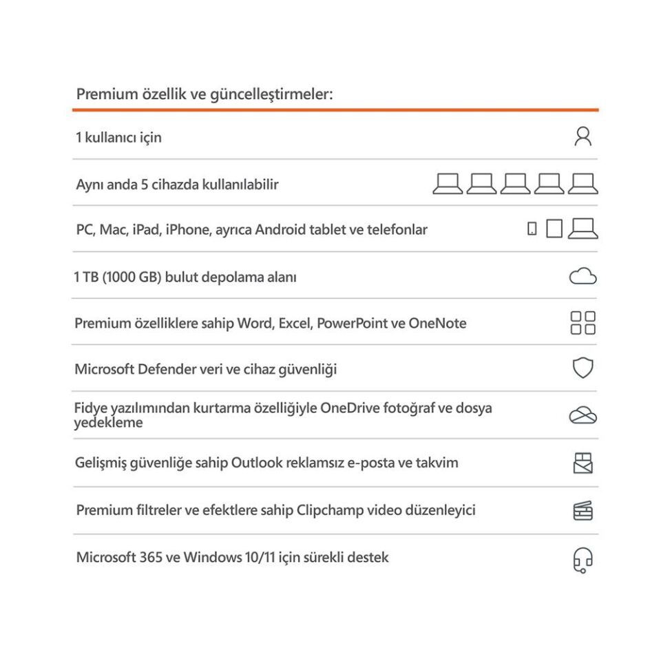 Online Microsoft 365 Bireysel (1 Kullanıcı- 1 Yıl ) (Dijital İndirilebilir Lisans)