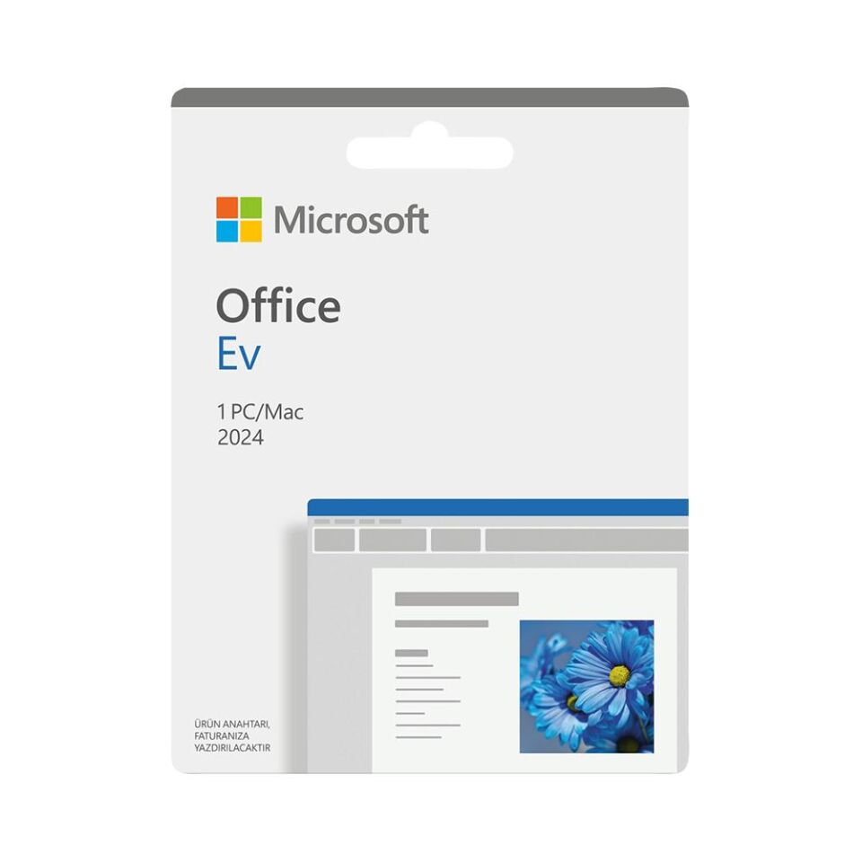 Online Microsoft Office Ev 2024 Türkçe Pc/Mac (Dijital İndirilebilir Lisans)