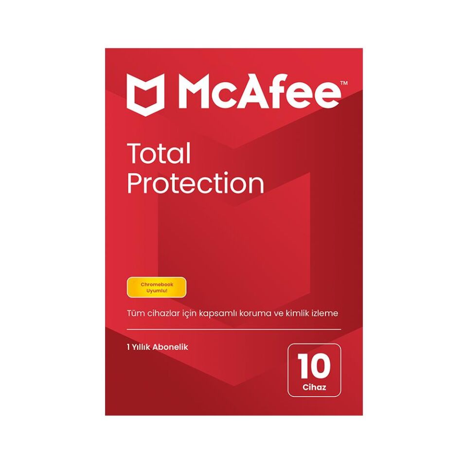 Mcafee Total Protection Dijital Kimlik Koruma ( 10 Cihaz - 1 Yıl )