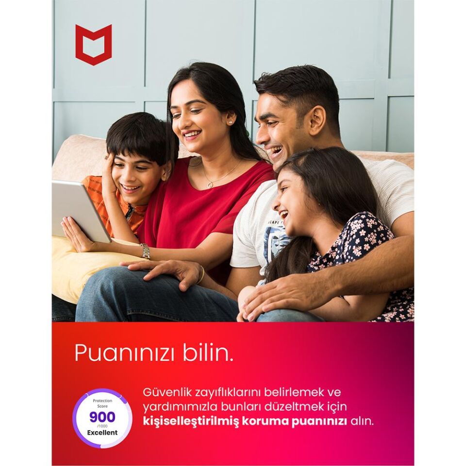 Mcafee Total Protection Dijital Kimlik Koruma ( 3 Cihaz - 1 Yıl )