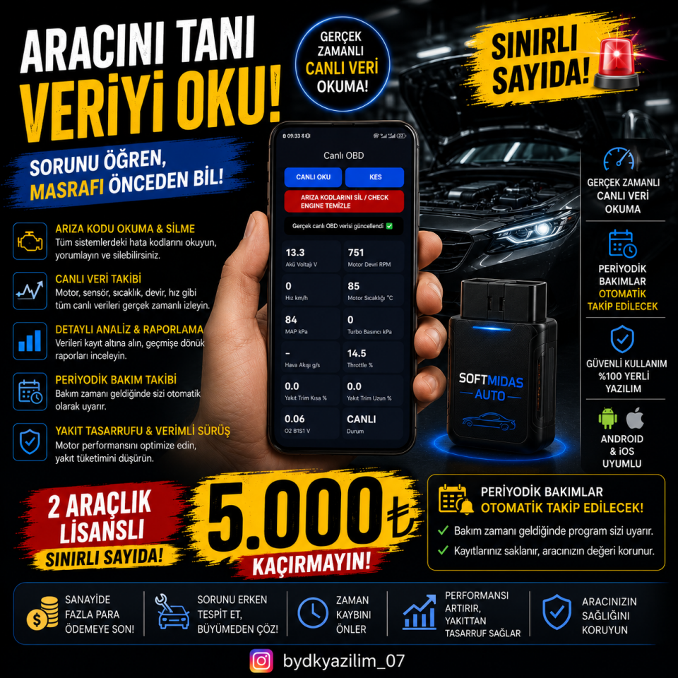 SoftMidas Auto - Arıza Tespit Cihazı