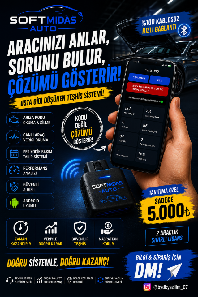 SoftMidas Auto - Arıza Tespit Cihazı