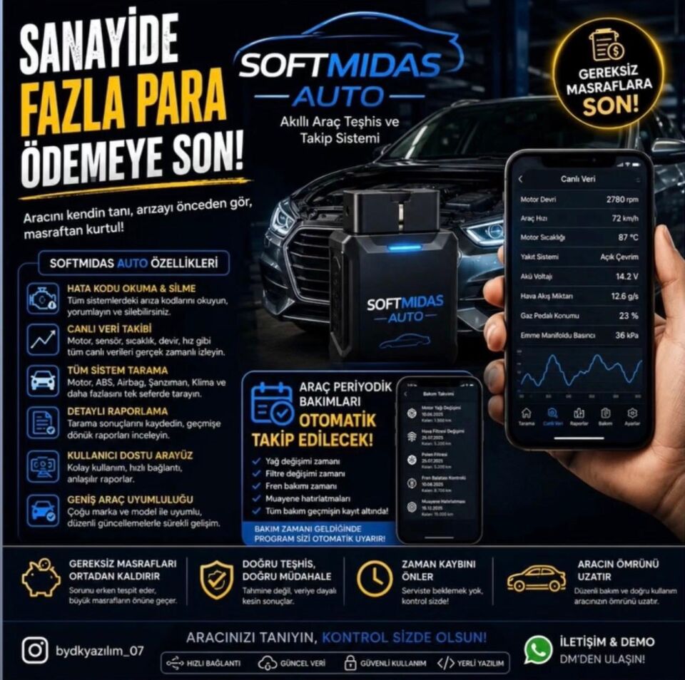 SoftMidas Auto - Arıza Tespit Cihazı